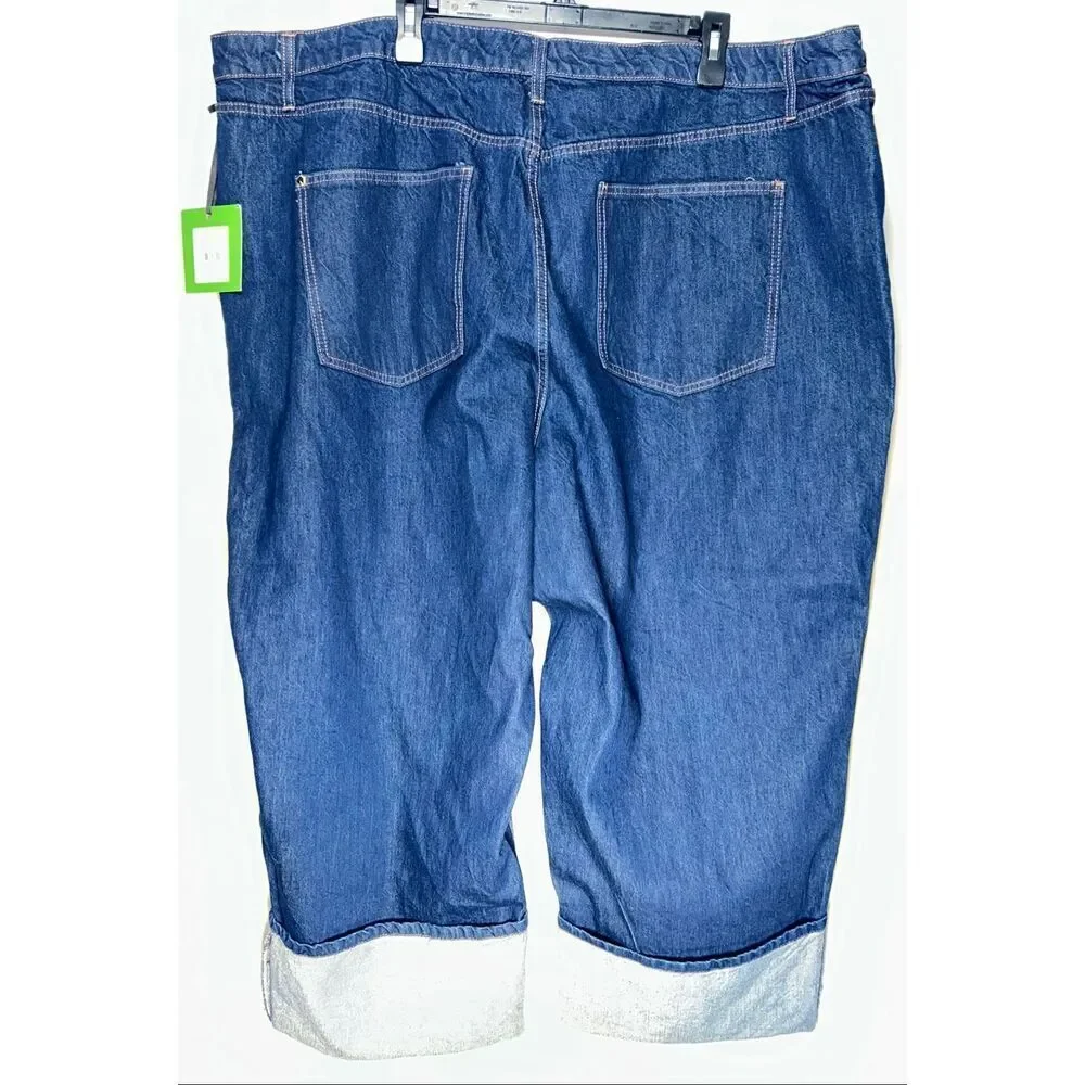 Kate Spade New York x Target High-Rise Straight Leg Wide Cuff Jeans size 26